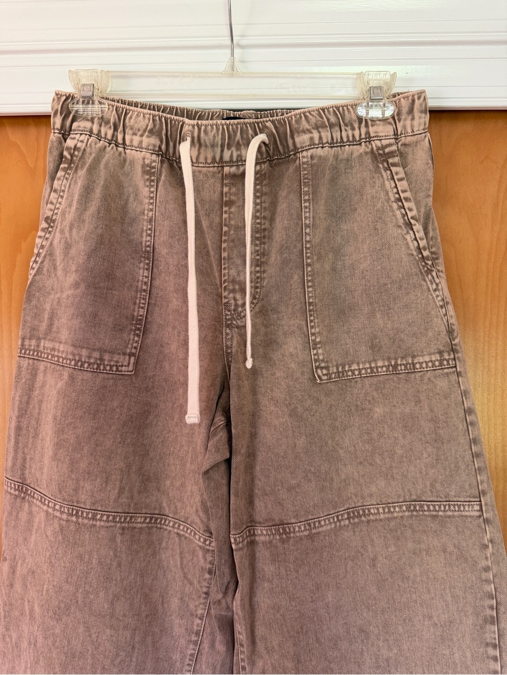 GAP Wide-Leg Drawstring Pants - Taupe - Picture 3 of 6
